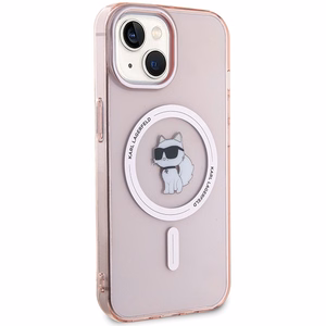 Karl Lagerfeld IML Choupette MagSafe ümbris jaoks iPhone 15 - roosa