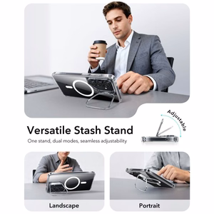 ESR Classic Hybrid Kickstand MagSafe ümbris Samsung Galaxy S26 jaoks - Läbipaistev