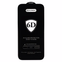 Tel Protect Full Glue 6D Karastatud klaas jaoks IPHONE 16 PLUS BLACK