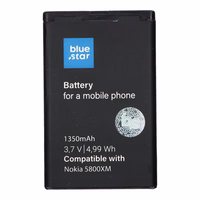 Aku jaoks Nokia 5800 XM / C3-00 / N900 / X6 / 5230 / Lumia 520 / 525 1350 mAh Sinine Star Premium