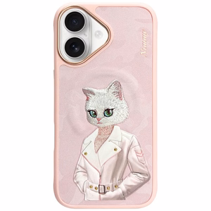Nimmy Magnetic fashion cute pet MagSafe ümbris jaoks iPhone 16 - roosa