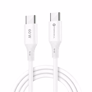 Cable USB C to USB C Forcell F-Energy QC4.0 PD 3A 60W Silicone 1 m C344 white