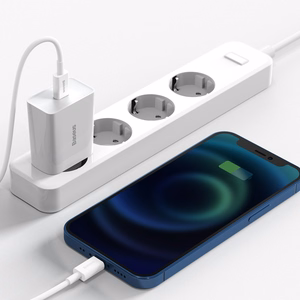 Быстрое зарядное устройство Baseus Speed Mini, USB-C, PD, 3A, 20W (белый)