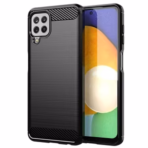 Carbon Case гибкий TPU чехол для Samsung Galaxy A22 4G чёрный