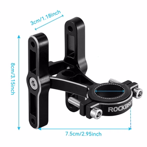 Rockbros KS-415 alumiiniumist reguleeritav pudelihoidiku adapter - must