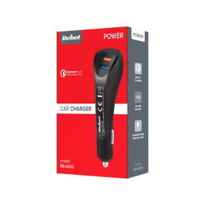 REBEL autolaadija, 2× USB, 5100 mA, 15 W, Quick Charge 3.0