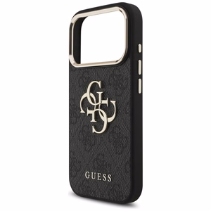 Guess 4G Big 4G Classic Logo Чехол для iPhone 17 Pro - чёрный и золотой