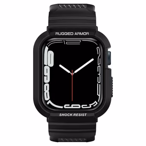 Spigen Rugged Armor Pro ümbris koos rihmaga Apple Watch 4 / 5 / 6 / 7 / 8 / SE (44/45 mm) - must