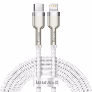 USB-C kaabel jaoks Lightning Baseus Cafule, PD, 20W, 2m (valge)