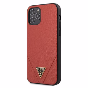 Guess GUHCP12LVSATMLRE iPhone 12 Pro Max 6.7" punane/punane kõvakaaneline korpus Saffiano