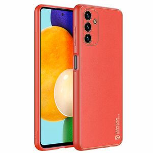 Dux Ducis Yolo elegantne ökoloogilisest nahast kate Samsung Galaxy A13 5G punane
