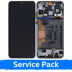 LCD ekraan ühilduv Huawei P30 Lite raamiga / Midnight Black / (Service Pack)