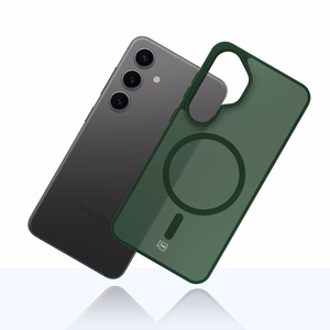 3mk Smoke MagCase Samsung Galaxy S24 jaoks roheline-poolläbipaistev