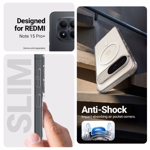 Crong Hybrid Clear Magnetic MagSafe ümbris seadmele Xiaomi Redmi Note 15 Pro+, läbipaistev