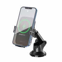 XO car holder WX027 with wireless inductive charger black 15W with suction cup