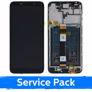 LCD Ekraan Ühildub Huawei Y5P / Honor 9S Must Koos Frame (Service Pack)
