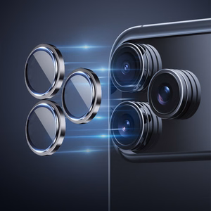 Rock Закалённое стекло Pure Series Camera Lens на камеру для iPhone 17 (линз 2 штуки) чёрное