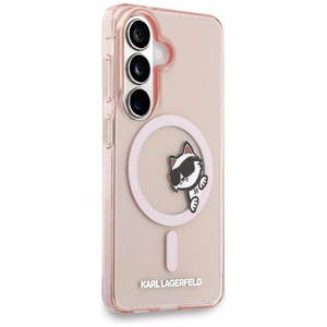 Karl Lagerfeld IML Peekaboo Choupette MagSafe Ümbris for Samsung Galaxy S26 - roosa