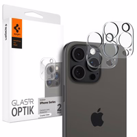 Spigen Optik.tR Camera Protector jaoks iPhone 14 Pro / Pro Max / 15 Pro / Pro Max / 16 Pro / Pro Max - läbipaistev 2 pcs.