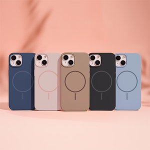 Силиконовый тонкий чехол Thin Mag для iPhone 17 6,3" тёмно-синий