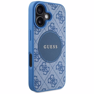 Guess 4G Circle Classic Logo MagSafe ümbris jaoks iPhone 16 - sinine