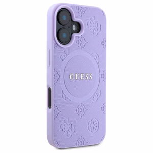 Guess Saffiano Peony Classic Logo MagSafena iPhone 16 Plus Ümbris - lilla