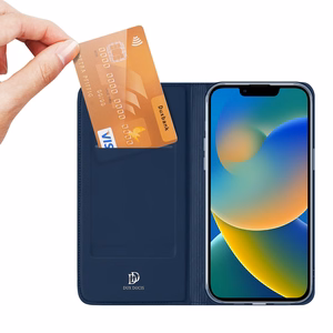 Dux Ducis Skin Pro Holster Flip Cover for iPhone 14 Plus blue