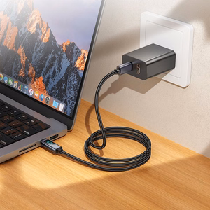 Cable USB C to USB C Hoco 3A 60W with display 1 m X112 black