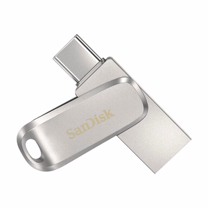 SanDisk Ultra Dual Drive Luxe USB mälupulk 64 GB USB Type-A / USB Type-C 3.2 Gen 1 roostevaba teras