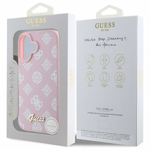 Guess Peony Script MagSafe iPhone 16 Ümbris - Roosa