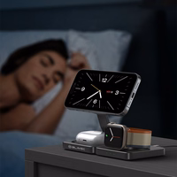 Blavec Induktsioonilaadija BQI-02 Qi 15W magnetiline Magsafe 3 in 1 Apple/Samsung Watch (BQI02-QIMB) must