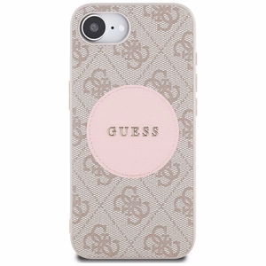 GUESS ümbris jaoks IPHONE 16e (SE 4 2025) compatible with MagSafe GUHMPSE4P4PGRSGP (PU 4G Circle W/ Classic Logo) roosa