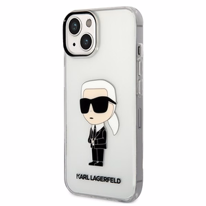 Karl Lagerfeld Ikonik Karl ümbris jaoks iPhone 14 Plus - läbipaistev