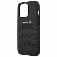 AMG AMHCP14XGSEBK iPhone 14 Pro Max 6,7 "must / must hardcase Leather Debossed Lines