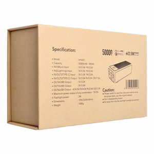 Powerbank Veger Tank Lite (W5001) PD QC3.0 5A 22,5W 50000 mAh must