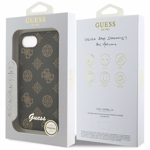 Guess Peony Script Logo MagSafe iPhone 16e Ümbris Must