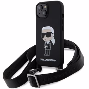 Karl Lagerfeld KLHCP15SSCBSKNK iPhone 15 6.1" hardcase must/must Crossbody Silicone Ikonik