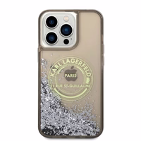 Karl Lagerfeld Liquid Glitter RSG ümbris jaoks iPhone 14 Pro Max - must