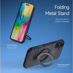 Telefoni ümbris Dux Ducis Aimo Mag Stand Apple iPhone 16 Plus must