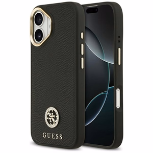 Guess Grained Strass Logo MagSafe ümbris jaoks iPhone 17 - must