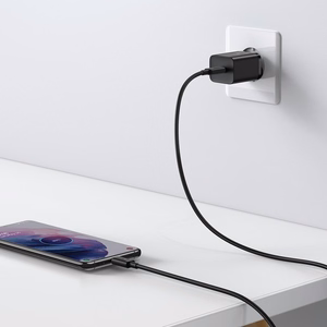 Laadija Baseus Super Si 25W USB-C + USB-C to USB-C kaabel 1.0m must TZCCSUP-L01