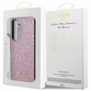 Guess Glitter Script ümbris jaoks Samsung Galaxy S24+ - lilla