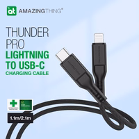 Amazing Thing Kaabel Tough Pro CLC120MTOBK - Type C to Lightning - PD 30W 3,2A 1,2 metres must