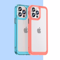 Outer Space Case ümbris iPhone 12 Pro Max kõva kate koos geelraamiga Punane