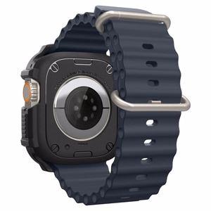 Spigen Rugged Armor ümbris Apple Watch Ultra 49 mm jaoks, mattmust