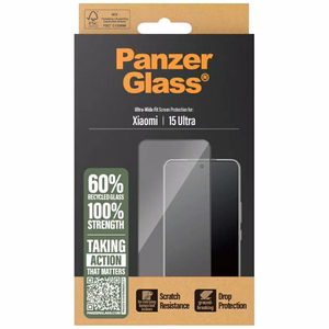 PanzerGlass Ultra-Wide Fit Karastatud klaas w. Must Raamiga jaoks Xiaomi 15 Ultra