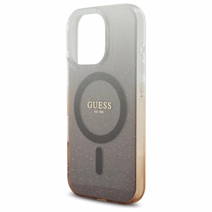 Guess IML Glitter Gradient MagSafe iPhone 16 Pro Ümbris - Brown