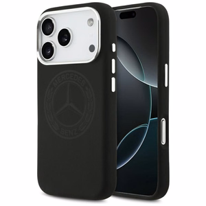 Mercedes Силиконовый Vintage Logo MagSafe Чехол для iPhone 17 Pro - чёрный