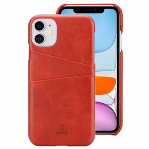 Crong Neat Cover ümbris seadmele iPhone 11 Pro, kaarditaskutega, punane