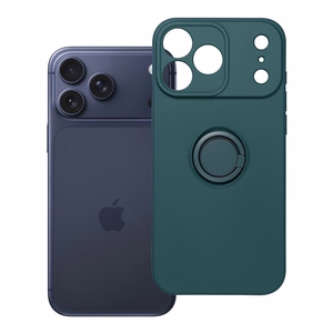 Silikoonist Ring ümbris mudelile iPhone 17 Pro Max / 18 Pro Max – roheline
